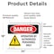 Signmission Operation By Authorized Personnel Only Danger Sign, Vinyl Decal, 24in W x 18in L, 2PK OS-2PACK-DS-D-1824-L-1510 - alternate 6